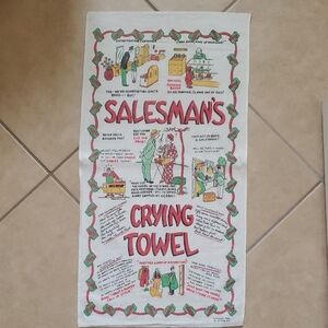 Vintage Tea Towel - Salesman's Crying Towel